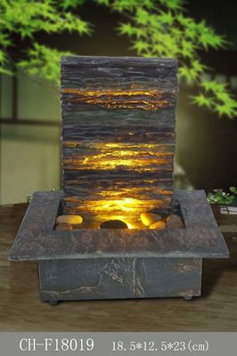Polyresinのスレートの小さい屋内噴水および滝 サプライヤー